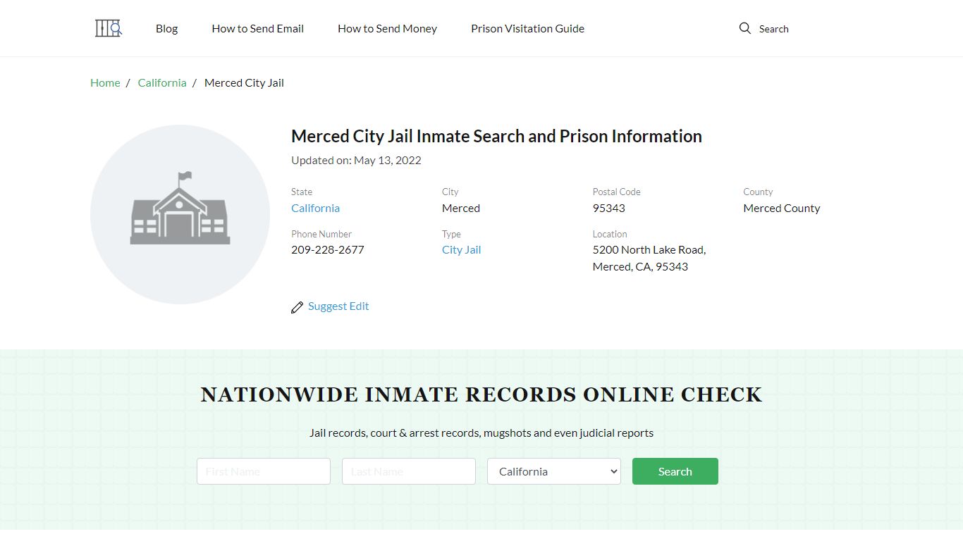 Merced City Jail Inmate Search, Visitation, Phone no ...